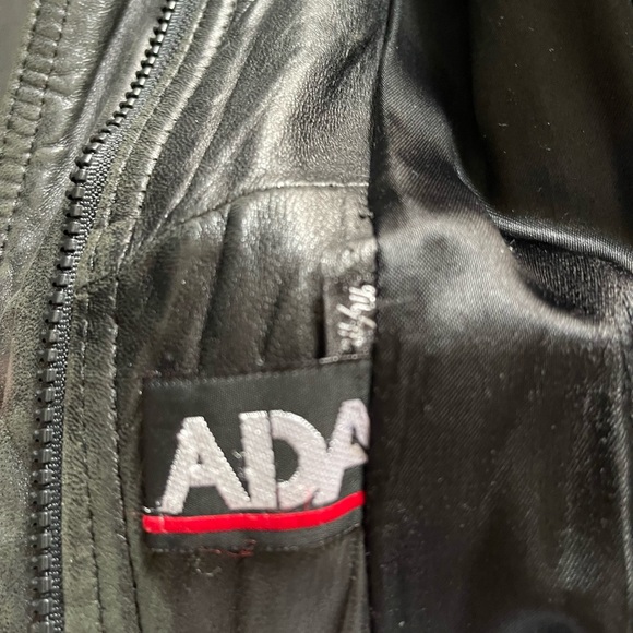 Vintage ADA Black Leather Jacket Size Medium - Picture 9 of 16